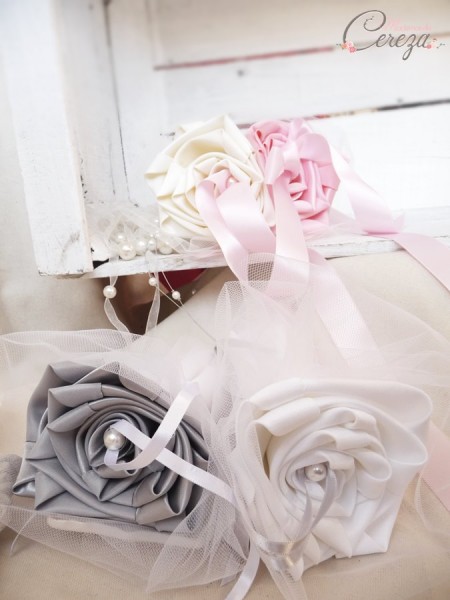 mariage rose ivoire mariage gris blanc porte alliance fleur original cereza mademoiselle