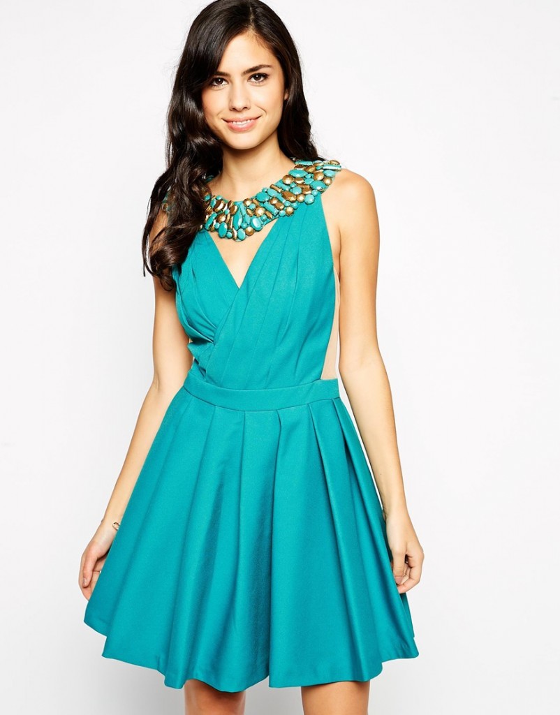 robe turquoise asos