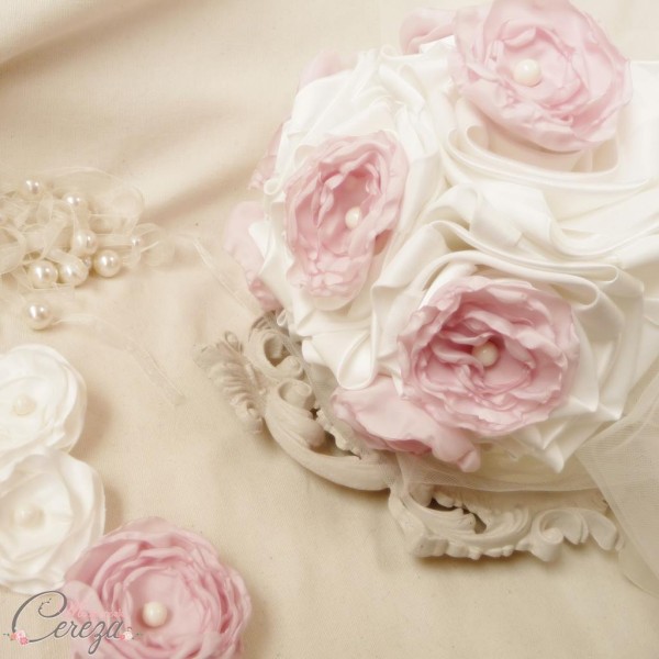mariage pastel romantique rose poudré ivoire bouquet 