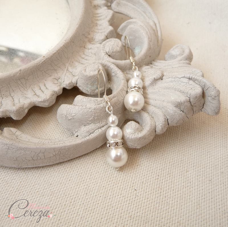 bijoux mariage boucles oreilles mariée perles strass