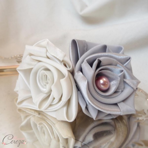 boutonnière mariage ivoire rose gris constance cereza deco 1