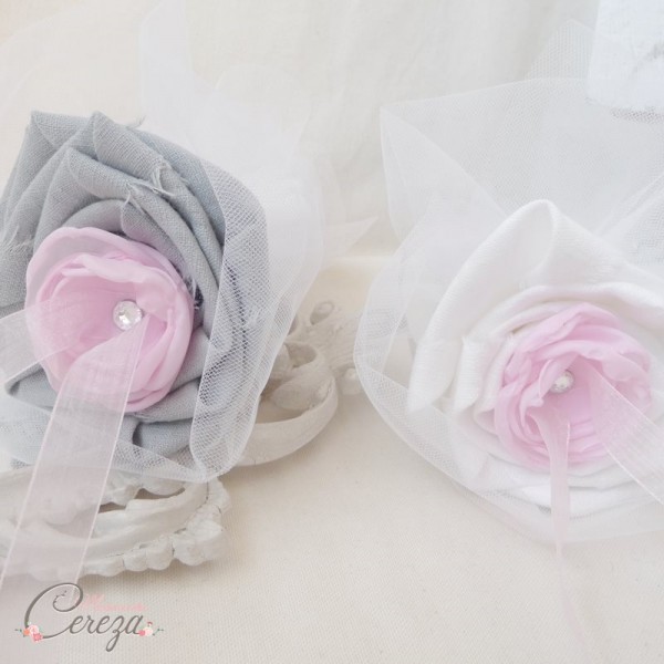 mariage féérique rose gris blanc strass porte alliance duo cereza mademoiselle 1