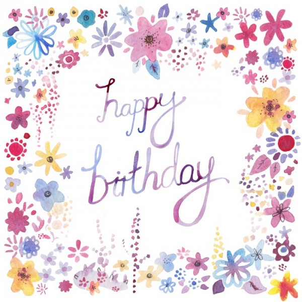 carte anniversaire floral