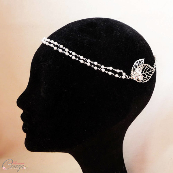 Headband mariage bohème chic perles cristal made in france