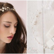 accessoires personnalisés idée coiffure mariage headband couronne perlée cereza mademoiselle