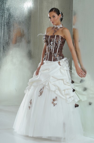 idées inspirations mariage ivoire chocolat robe annie couture alia