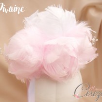 bouquet de mariée plumes pivoine en plumes bouquet de mariée original bijou cereza mademoiselle 2