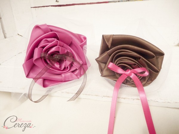 mariage original coloré fuchsia chocolat blanc porte alliance original floral cereza mademoiselle 1