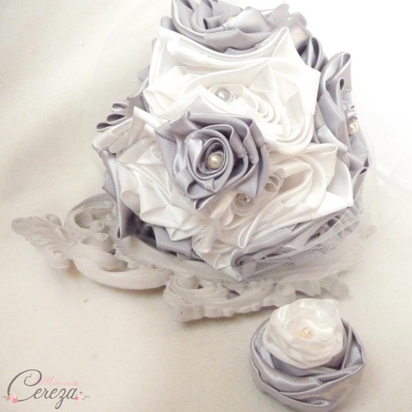 se marier en hiver bouquet de mariee original eternel gris ivoire personnalisable cereza