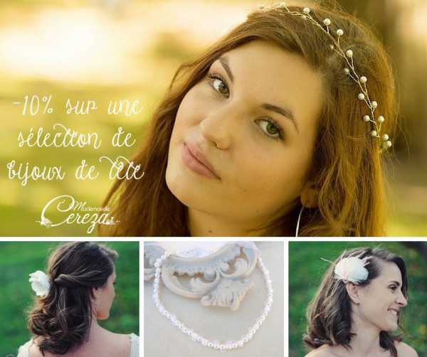 sélection de bijoux de tête mariage cereza mademoiselle