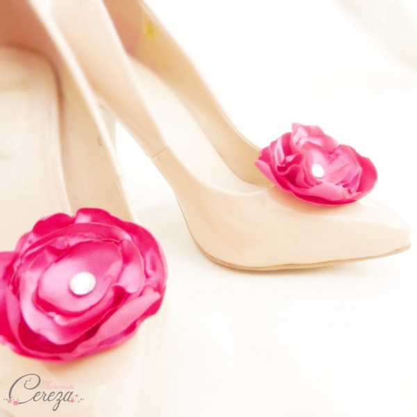 bijoux chaussure mariage fuchsia strass cristal