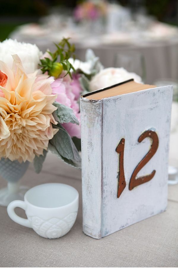 numéros de table mariage idées originales livre à customiser peindre diy blog mariage cereza 1