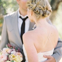 idée coiffure mariée boheme chic chignon tresse