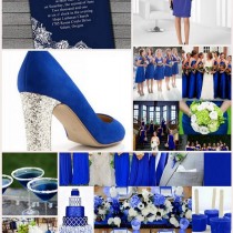 mariage bleu roi blanc