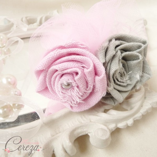 mariage rose gris boutonniere marie fleur personnalisable