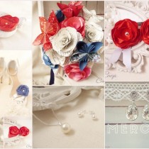 mariage bleu blanc rouge bijoux accessoires mariage cereza mademoiselle