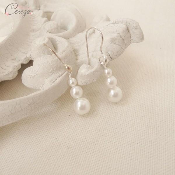 bijoux mariage perles boucles pendantes chic