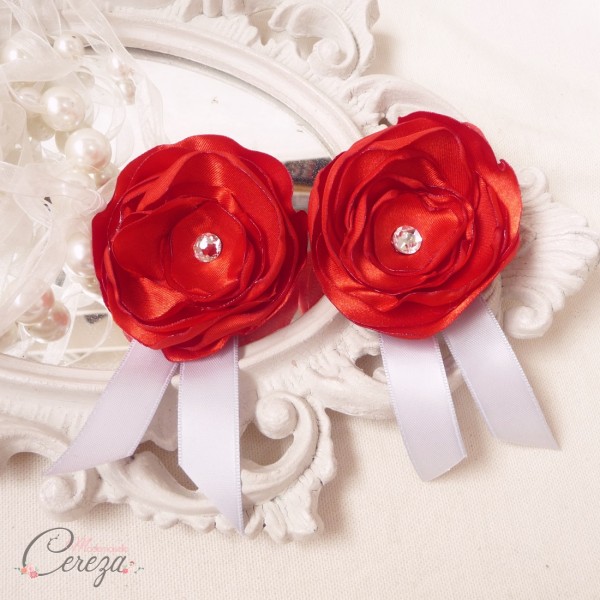 boutonnieres temoins rouge gris cristal swarovski mademoiselle cereza 2