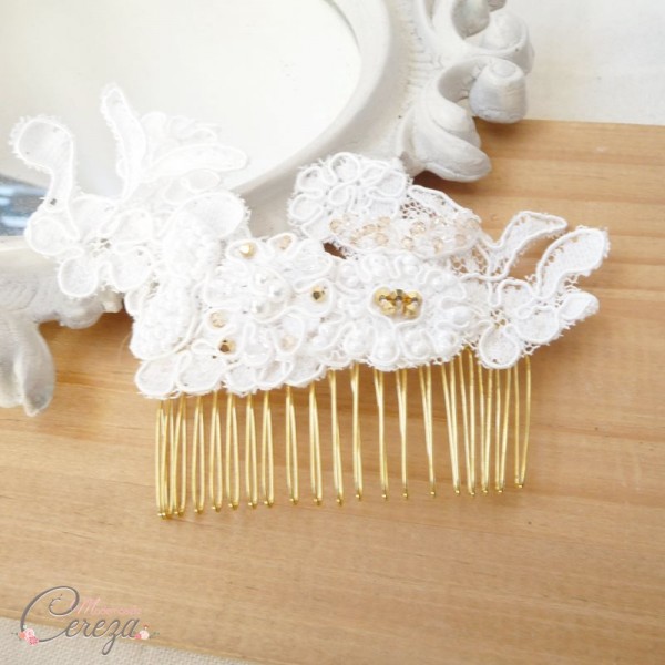 mariage dentelle perles romantique bijou coiffure personnalisable cereza mademoiselle