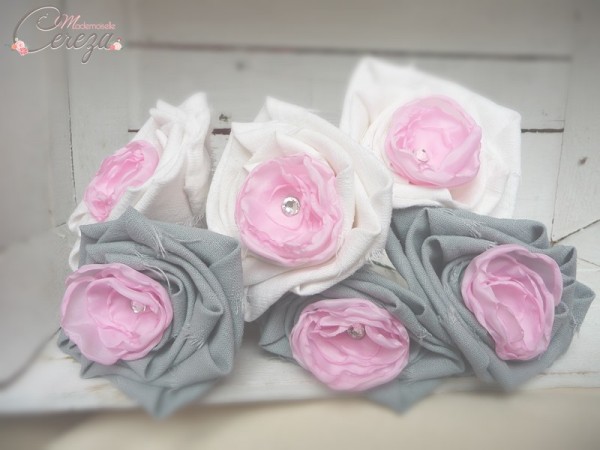 mariage rose gris blanc feerique cereza mademoiselle bouquet mariee original