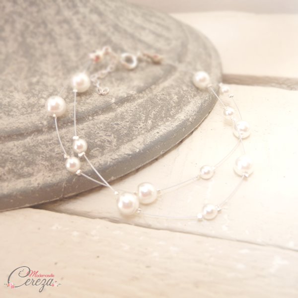 bijoux mariage perles personnalisables bracelet mariee perles mademoiselle cereza