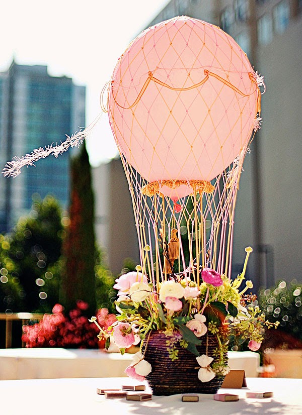 choisir son centre de table mariage idée originale montgolfière