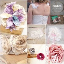 bouquet mariage original decale atypique papier tissu cereza mademoiselle