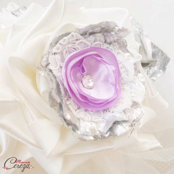 bouquets bijoux mariage retro bouquet mariee original argent dentelle cristal strass personnalisable Mademoiselle Cereza