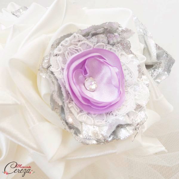 bouquets bijoux mariage retro bouquet mariee original argent dentelle cristal strass personnalisable Mademoiselle Cereza
