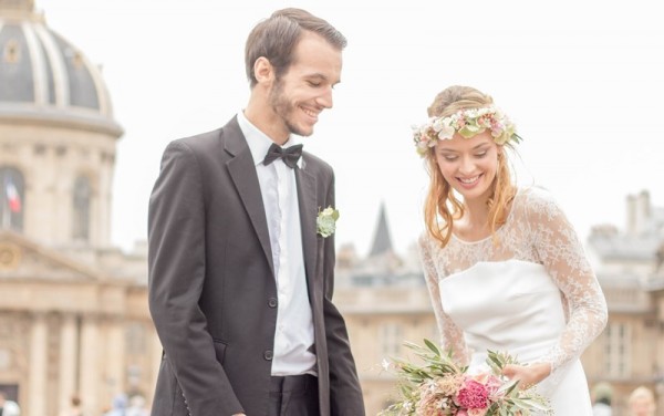 mariage bohème chic à Paris shooting inspiration Anaïs Roguiez ademoiselle Cereza Laure B Gady