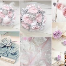 mariage hiver pastel rose poudre gris blanc bijou cristal