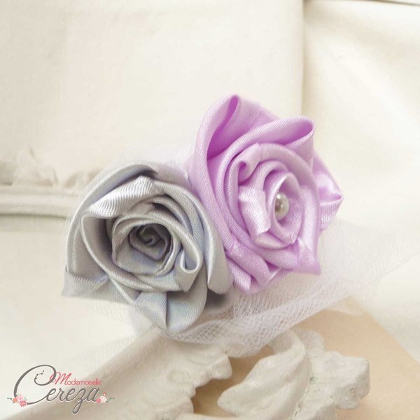 mariage hiver pastel mauve parme gris blanc boutonniere Mademoiselle Cereza