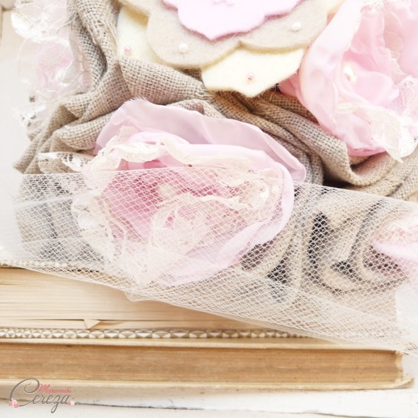 bouquet mariage hiver romantique campagne chic toile jute lin dentelle Melle Cereza