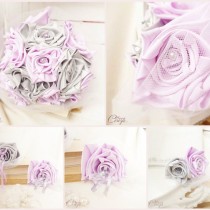 déco florale mariage original mauve gris blanc