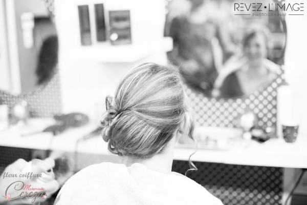 idée coiffure mariée cheveux courts mi longs chignon bas