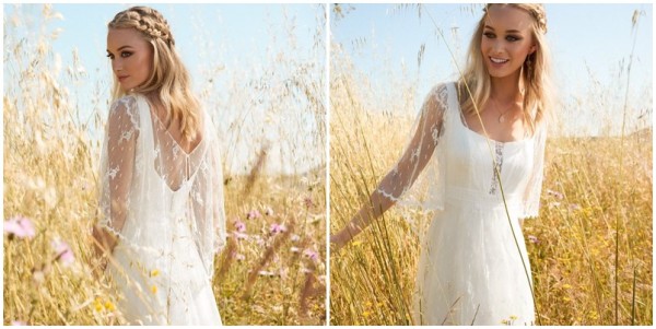 mariage boheme chic robe mariee simple dentelle rembo styling