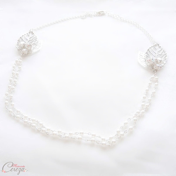 headband mariage bohème chic romantique double rang perles cristal Swarovski Gipsy Mademoiselle Cereza