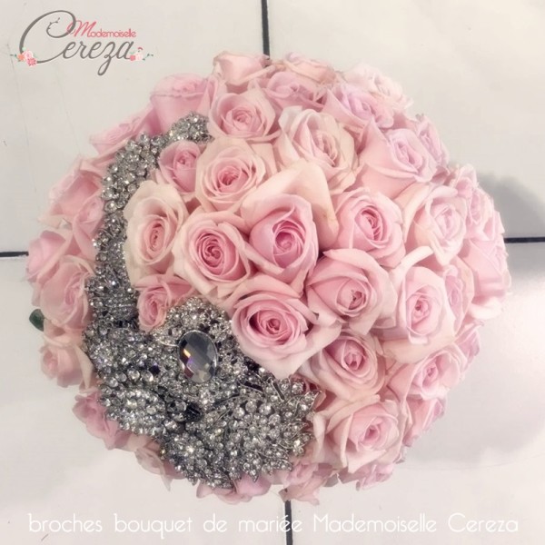 des broches pour un bouquet de mariée Mademoiselle Cereza