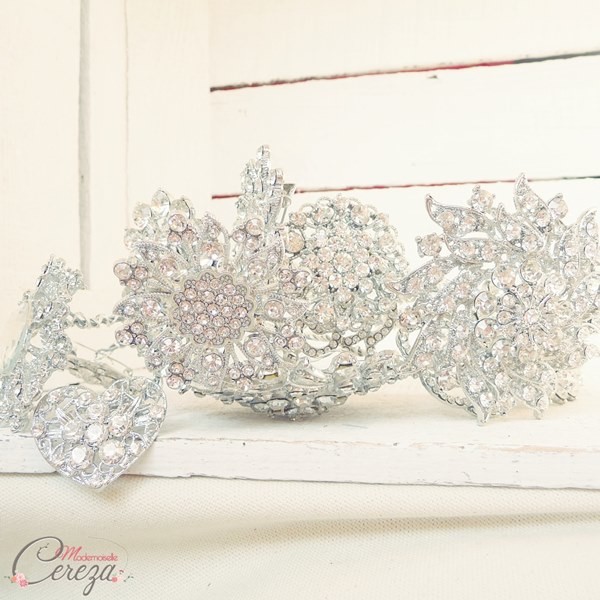 broches strass cristal effet diamant bouquet de mariée original chic Melle Cereza