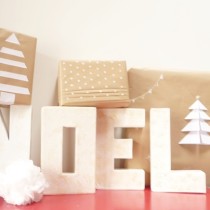 Noël beige et blanc paquets cadeaux en kraft