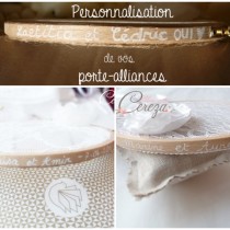 personnalisez votre porte-alliances dentelle