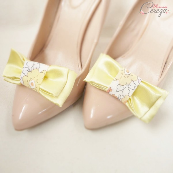 mariage jaune liberty bijoux de chaussures noeuds Mademoiselle Cereza