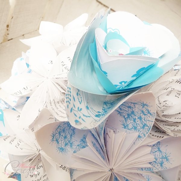 bouquet de mariee origami personnalisable Mademoiselle Cereza Deco